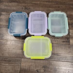 Set of 4 Ello storage containers with lids SHLF